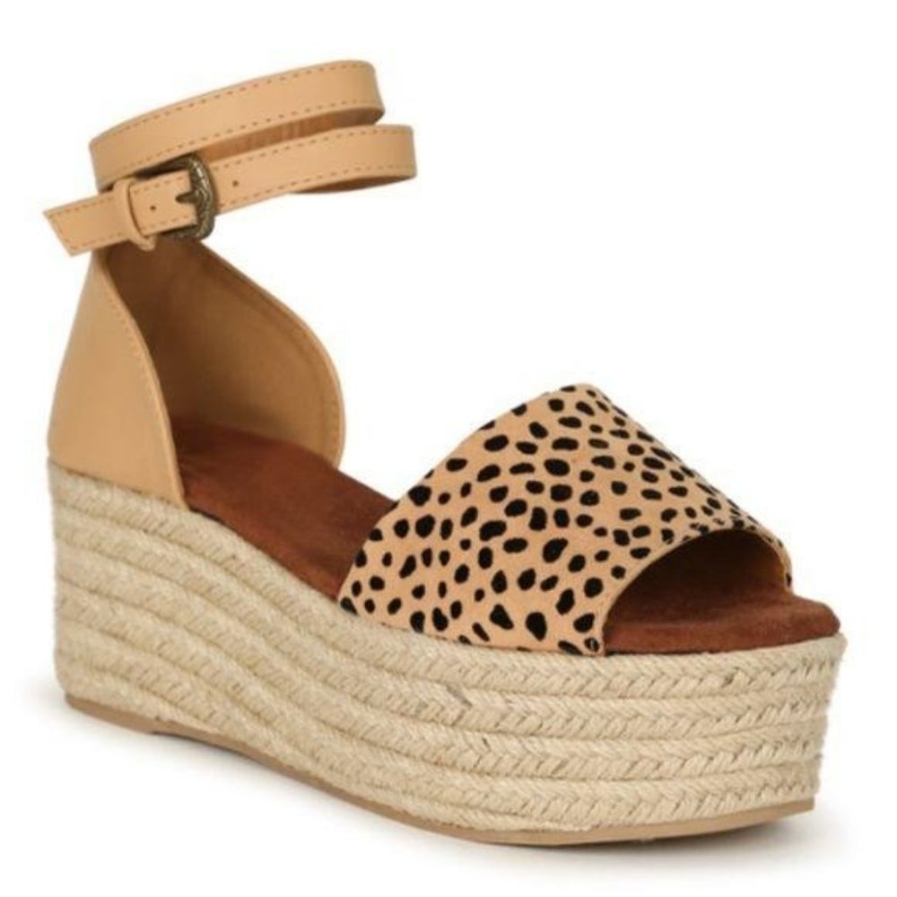 Cheetah Espadrille Platform Sandals - Picture 10 of 13